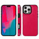iPhone 16 Pro Max Double Buckle Crazy Horse Texture PU Phone Case - Rose Red