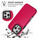 iPhone 16 Pro Max Double Buckle Crazy Horse Texture PU Phone Case - Rose Red