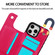 iPhone 16 Pro Max Double Buckle Crazy Horse Texture PU Phone Case - Rose Red