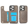 iPhone 16 Pro Max Double Buckle Mandala Leather Wallet Back Cover Phone Case - Grey