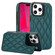 iPhone 16 Pro Max Double Buckle Rhombic PU Leather Phone Case - Green