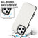 iPhone 16 Pro Max Double Buckle Rhombic PU Leather Phone Case - White