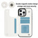 iPhone 16 Pro Max Double Buckle Rhombic PU Leather Phone Case - White
