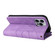iPhone 16 Pro Max Dual-color 9 Card Slots Zipper Wallet Leather Phone Case - Purple