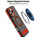iPhone 16 Pro Max Dual-Color Skin Feel Magsafe Phone Case with Holder - Red
