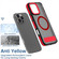 iPhone 16 Pro Max Dual-Color Skin Feel Magsafe Phone Case with Holder - Red