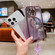 iPhone 16 Pro Max Dual-Love Leaves Gradient Glitter Bracelets Magsafe TPU Phone Case - Gold