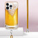 iPhone 16 Pro Max Electroplating Dual-side IMD Phone Case with Lanyard - Draft Beer