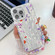 iPhone 16 Pro Max Electroplating Flower Texture Wristband TPU Phone Case - Purple Wildflowers SH1
