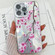 iPhone 16 Pro Max Electroplating Flowers Plants Texture TPU Phone Case - Plum Flower FL6