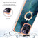 iPhone 16 Pro Max Electroplating Marble Dual-side IMD Phone Case with Ring - Green 017