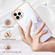 iPhone 16 Pro Max Electroplating Marble Pattern Dual-side IMD TPU Shockproof Phone Case - White 006