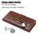 iPhone 16 Pro Max Fashion Calf Texture Zipper Leather Phone Case - Brown