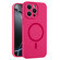 iPhone 16 Pro Max Fine Hole Pure Color Liquid Silicone MagSafe Phone Case - Rose Red