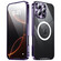 iPhone 16 Pro Max Frosted MagSafe Magnetic Metal Phone Case - Purple