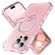 iPhone 16 Pro Max Frosted Wave MagSafe Holder Phone Case - Pink