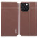 iPhone 16 Pro Max GEBEI Top-grain Horizontal Flip Leather Phone Case - Brown