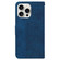 iPhone 16 Pro Max Geometric Embossed Leather Phone Case - Blue