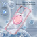 iPhone 16 Pro Max Gold Shield CD Pattern MagSafe Magnetic Phone Case with Rotating Stand - Transparent Pink