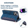 iPhone 16 Pro Max Grid Texture Zipper Leather Phone Case with Lanyard - Blue
