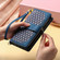 iPhone 16 Pro Max Grid Texture Zipper Leather Phone Case with Lanyard - Blue