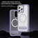 iPhone 16 Pro Max Guard MagSafe Holder Matte PC Hybrid TPU Phone Case - Purple Transparent