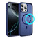 iPhone 16 Pro Max Hardware Lens Protection MagSafe Magnetic PC Hybrid TPU Phone Case - Blue