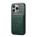iPhone 16 Pro Max Imitation Crocodile Leather Back Phone Case with Holder - Green