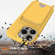 iPhone 16 Pro Max Integrated Card Bag Solid Color Liquid Silicone Phone Case with Lanyard - Yellow