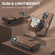 iPhone 16 Pro Max JEEHOOD J01 Retro Magnetic Detachable Wallet Phone Case - Brown