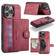 iPhone 16 Pro Max JEEHOOD J01 Retro Magnetic Detachable Wallet Phone Case - Red