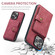 iPhone 16 Pro Max JEEHOOD J01 Retro Magnetic Detachable Wallet Phone Case - Red