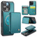 iPhone 16 Pro Max JEEHOOD J05 Business Magnetic Style RFID Leather Phone Case - Blue Green