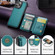 iPhone 16 Pro Max JEEHOOD J05 Business Magnetic Style RFID Leather Phone Case - Blue Green