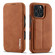 iPhone 16 Pro Max LC.IMEEKE Hon Ancient Series Flip Leather Phone Case - Brown