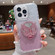 iPhone 16 Pro Max Mirror Butterfly Holder Glitterr MagSafe Phone Case - Pink
