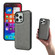 iPhone 16 Pro Max Multifunctional 7-Cards Wallet Leather Phone Case - Grey