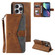 iPhone 16 Pro Max Nail Skin Feel Stitching Calf Texture Leather Phone Case - Brown
