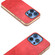 iPhone 16 Pro Max Nano Electroplating Dual Color Cowhide Texture Protective Phone Case - Red