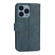 iPhone 16 Pro Max Oil Skin Zipper Wallet Leather Phone Case - Blue