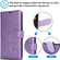 iPhone 16 Pro Max Peony Flowers Imprint Leather Phone Case - Purple