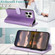 iPhone 16 Pro Max Peony Flowers Imprint Leather Phone Case - Purple