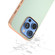 iPhone 16 Pro Max PU Leather Electroplating Frame Full Coverage Phone Case - Light Green