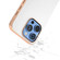 iPhone 16 Pro Max PU Leather Electroplating Frame Full Coverage Phone Case - White