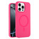 iPhone 16 Pro Max Pure Color Liquid Silicone MagSafe Phone Case - Rose Red