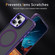 iPhone 16 Pro Max Rainbow Series Skin Feel MagSafe Lens Holder Phone Case - Dark Purple