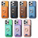 iPhone 16 Pro Max Retro Cross Leather Card Bag MagSafe Phone Case - Green