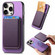 iPhone 16 Pro Max Retro Magsafe Card Bag PU Back Cover Phone Case - Purple