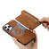 iPhone 16 Pro Max Retro MagSafe Zipper Wallet Card Bag Back Phone Case - Brown