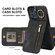 iPhone 16 Pro Max Retro Ring and Zipper RFID Card Slot Phone Case - Black